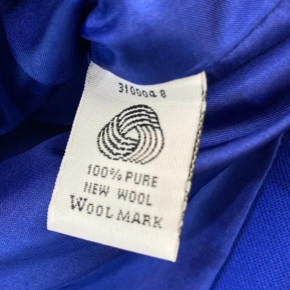 Pendleton Blazer Jacket Womens Size 10 Blue‎ Vintage Wool Gold Button Cropped - Picture 10 of 10